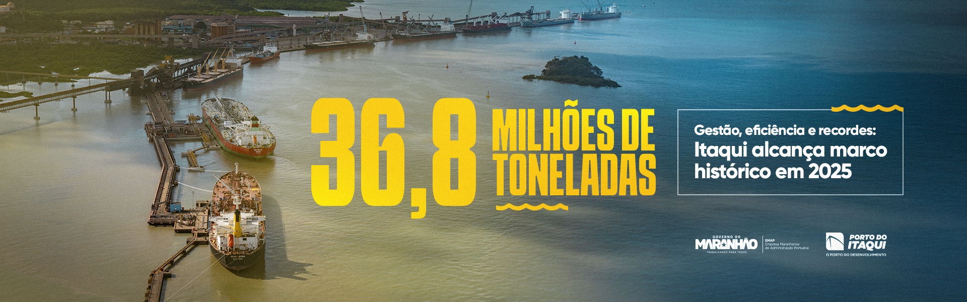 Gestão, eficiência e recordes: Itaqui alcança marco histórico em 2025 - 36,8 milhões de toneladas